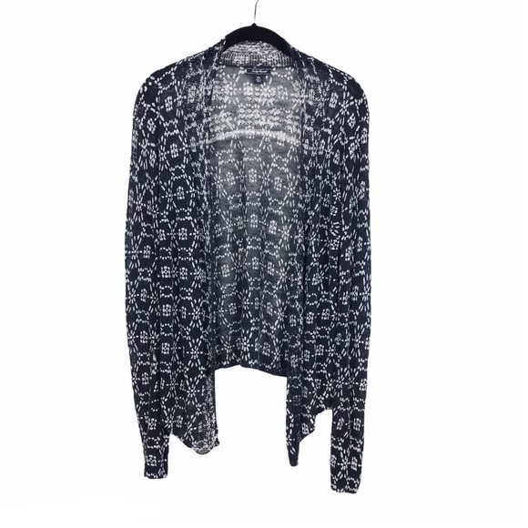 Lucky Brand Black Open Knit Lightweight Cardigan - Picture 1 of 6